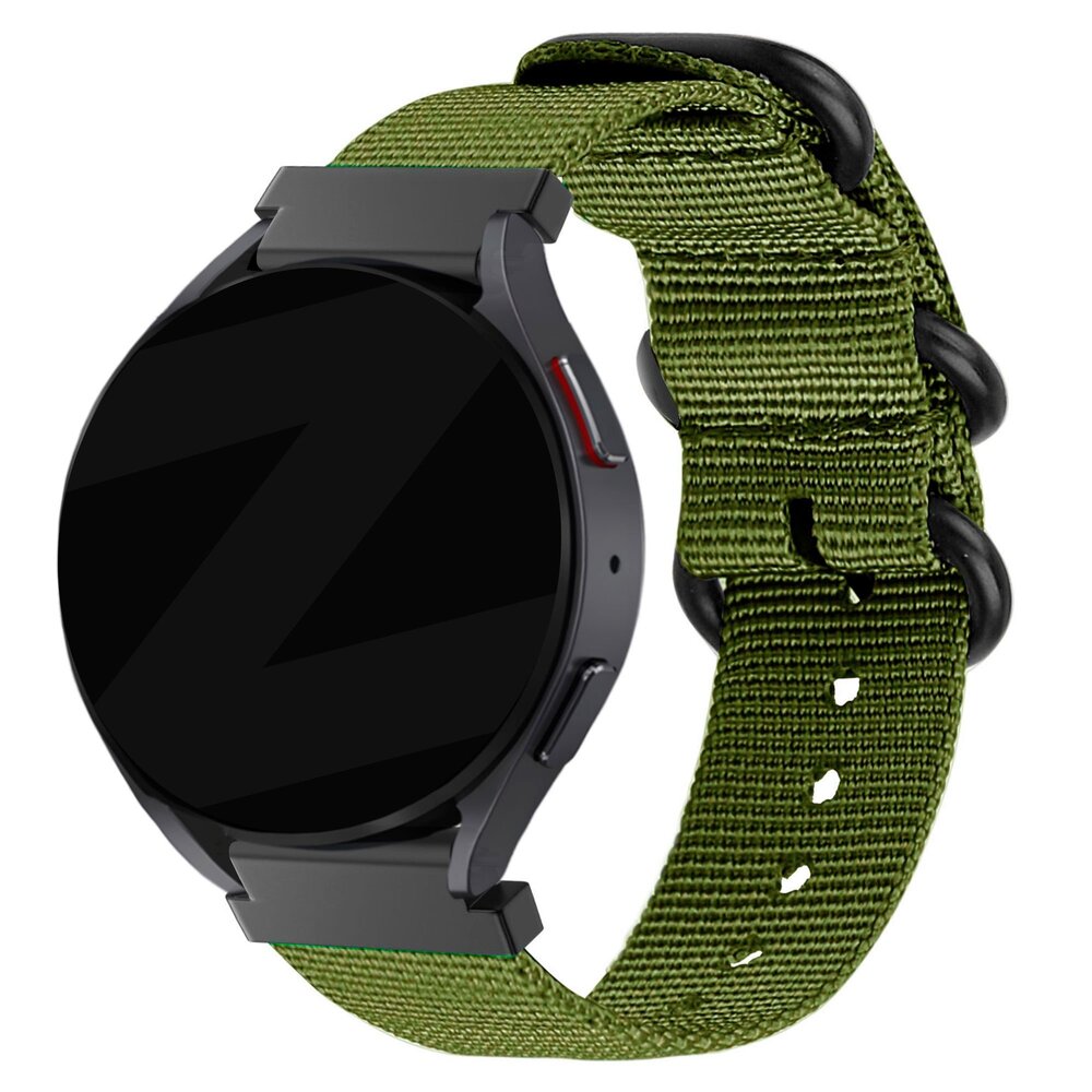 Bandz Bandz Bracelet nylon avec boucle Samsung Galaxy Watch 4 - 44mm (verte)