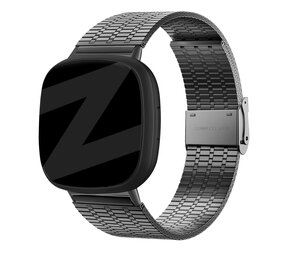 Bandz Bandz Bracelet acier réglable Fitbit Sense (noire)