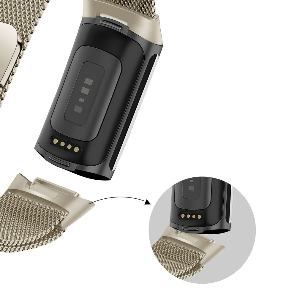 Bandz Bandz Bracelet milanais loop Fitbit Charge 5 (champagne)