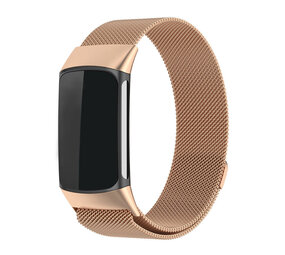 Strap-it Bracelet Milanais Fitbit Charge 6 (or rose)