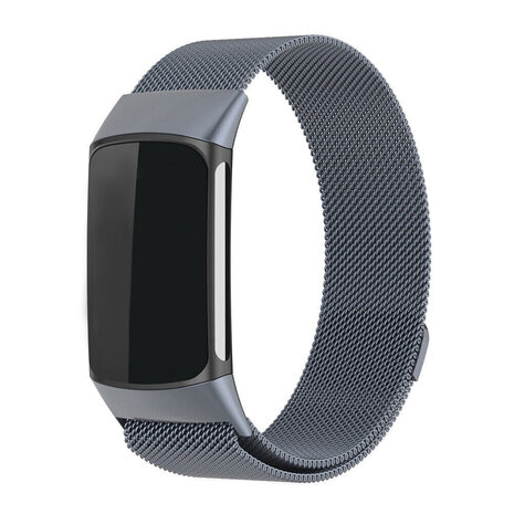 Strap-it Strap-it Bracelet Milanais Fitbit Charge 6 (space grey)