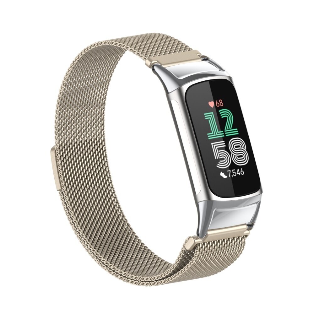 Strap-it Strap-it Bracelet Milanais Fitbit Charge 6 (lumière stellaire)