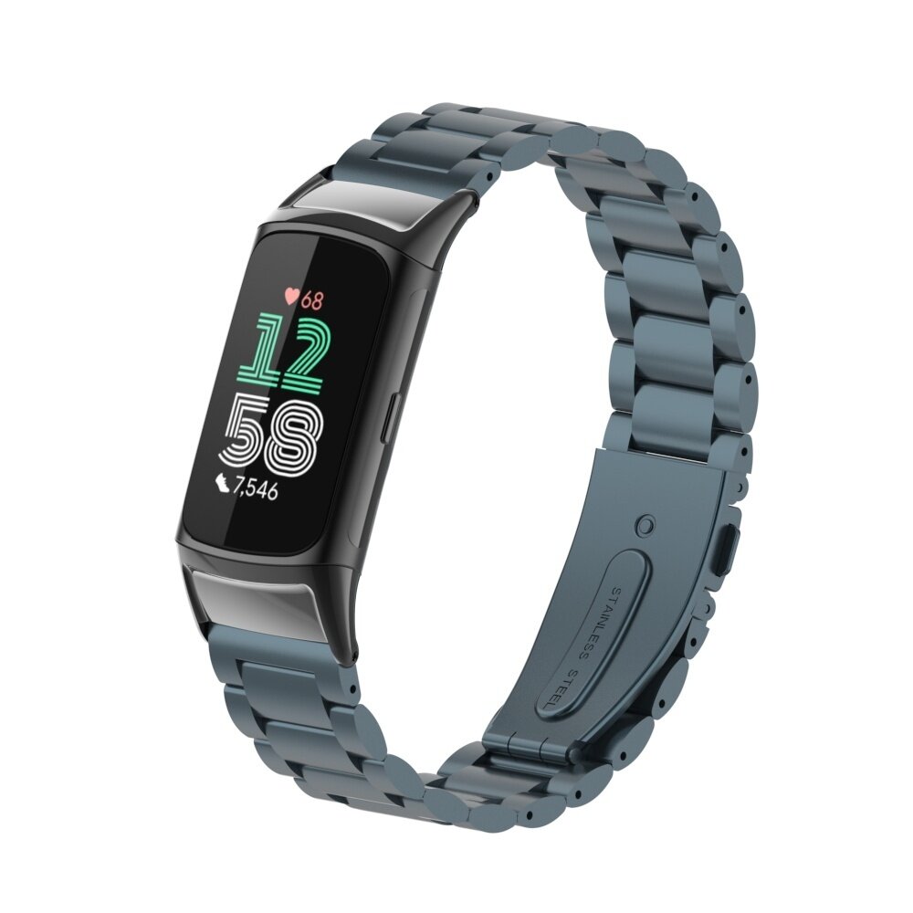 Bracelet acier Fitbit Charge 6 (noir/argent) 