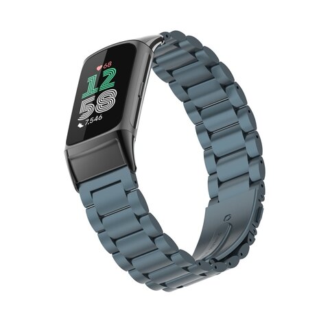 Strap-it Strap-it Bracelet acier Fitbit Charge 6 (space grey)