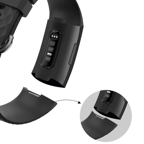 Bandz Bandz Bracelet silicone "Classic" Fitbit Charge 4 (noir)