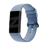 Bandz Bandz Bracelet silicone 'Classic' Fitbit Charge 3 (gris-bleu)