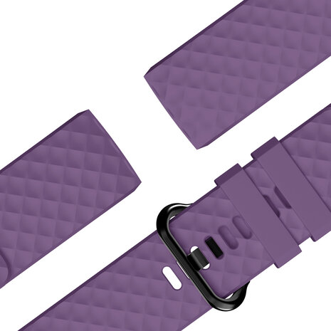 Bandz Bandz Bracelet silicone 'Classic' Fitbit Charge 3 (violet)