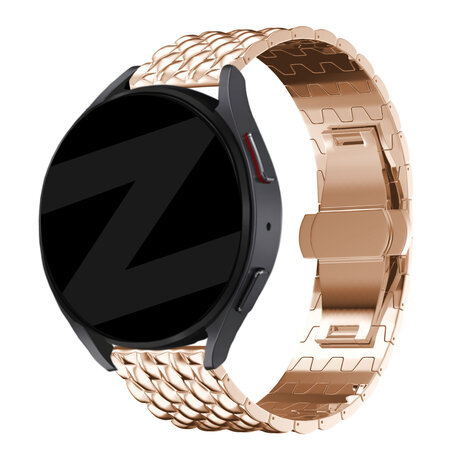 Bandz Bandz Bracelet acier "Dragon" Amazfit GTS 3 (or rose)