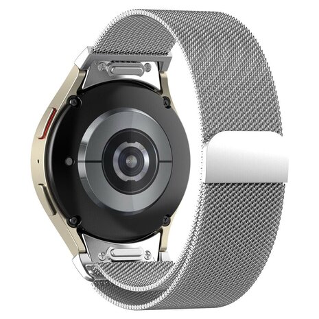 Strap-it Strap-it Bracelet Milanais 'One push' Samsung Galaxy Watch 4 44mm (argent)