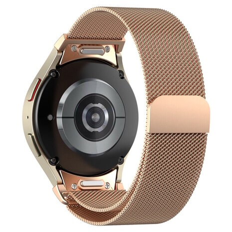 Strap-it Strap-it Bracelet Milanais 'One push' Samsung Galaxy Watch 4 44mm (or rose)