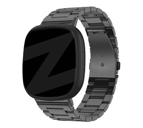 Bandz Bandz Bracelet acier "Classic" Fitbit Sense (noir)