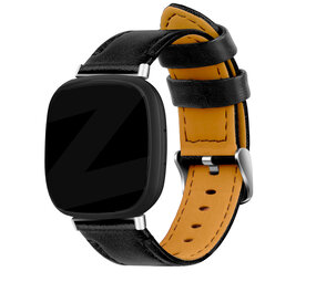 Bandz Bandz Bracelet cuir 'Deluxe' Fitbit Sense (noir)