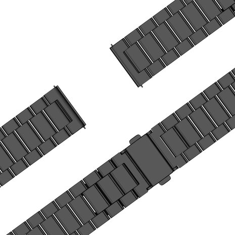 Bandz Bandz Bracelet acier 'Classic' Fitbit Versa (noir)