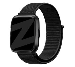 Bandz Bandz Bracelet nylon loop Fitbit Versa (noir)
