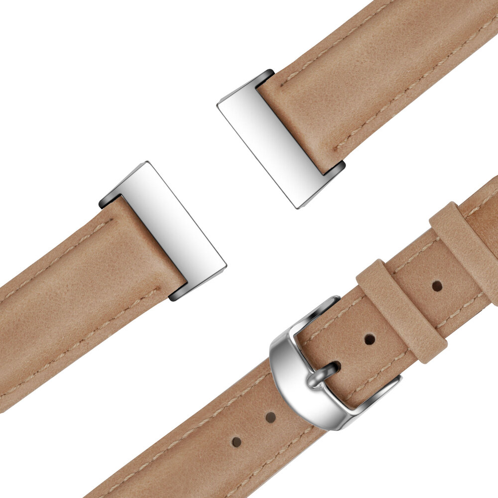 Bandz Bandz Bracelet cuir véritable Fitbit Charge 4 (marron)