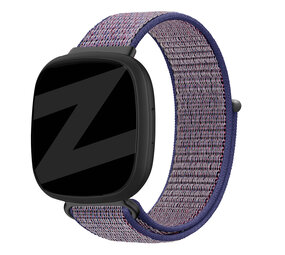 Bandz Bandz Bracelet nylon loop Fitbit Versa 3 (bleu foncé)