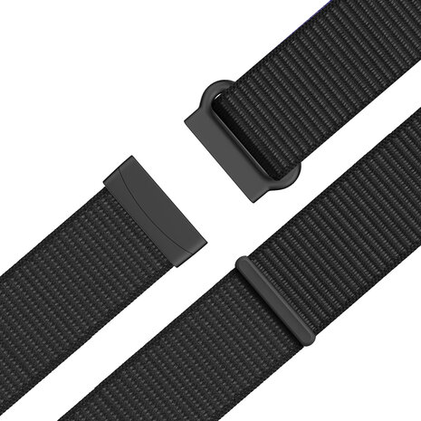 Bandz Bandz Bracelet nylon loop Fitbit Versa 3 (noir)