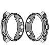 Strap-it Strap-it Coque TPU Garmin Forerunner 245 (transparent-noir) Strap-it Strap-it Coque TPU Garmin Forerunner 245 (transparent-noir)