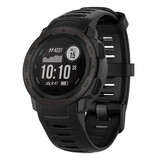 Strap-it Bracelet silicone Garmin Instinct 1 / 2  (noir)