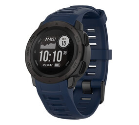 Strap-it Bracelet silicone Garmin Instinct 1 / 2  (bleu fonce)