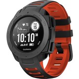 Strap-it Bracelet sport Garmin Instinct 1 / 2  (noir/rouge)