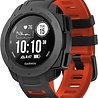 Strap-it Strap-it Bracelet sport Garmin Instinct 1 / 2  (noir/rouge)
