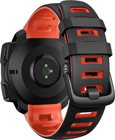 Strap-it Strap-it Bracelet sport Garmin Instinct 1 / 2  (noir/rouge)