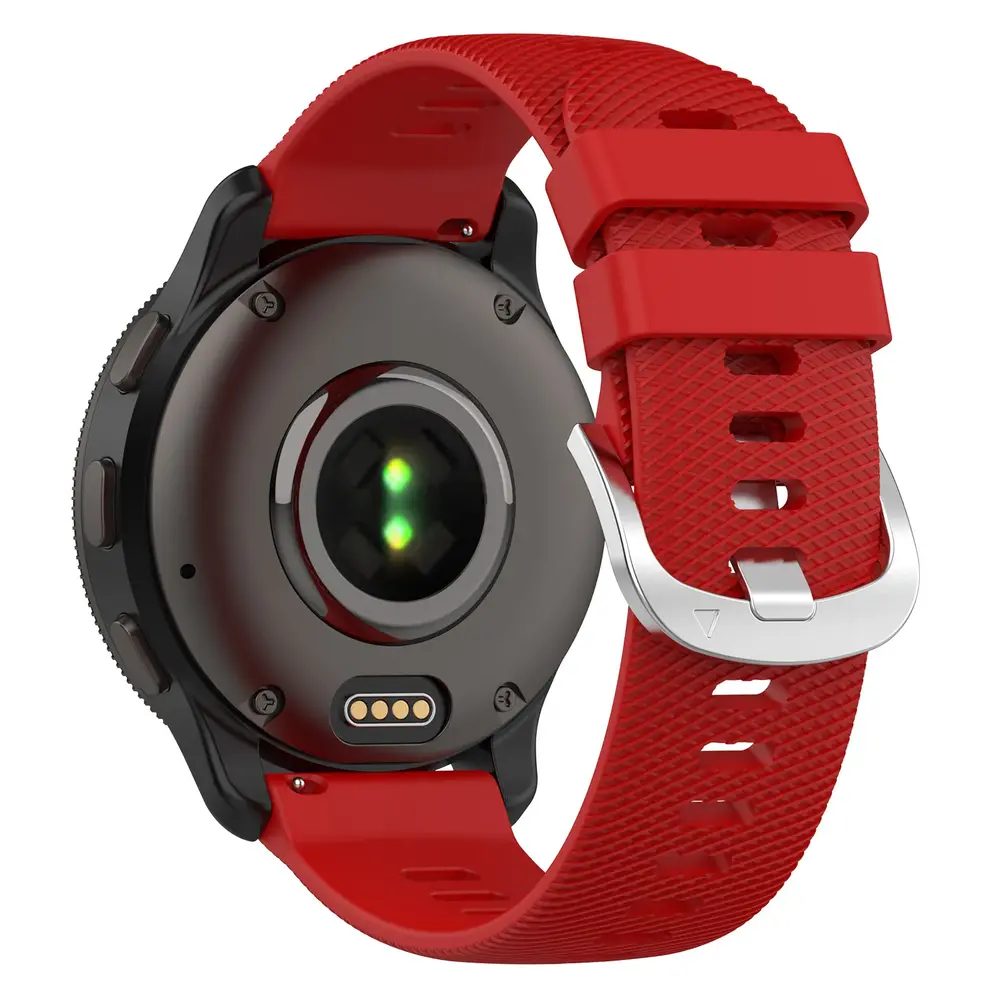 Bracelet acier Garmin Vivoactive 3 (noir/rouge) 