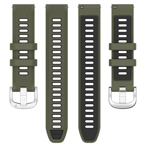 Strap-it Strap-it Bracelet sport á boucle Garmin Vivomove HR (vert/noir)