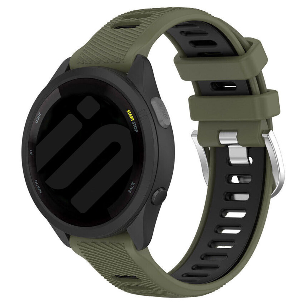 Strap-it Strap-it Bracelet sport á boucle Garmin Vivomove Style (vert/noir) Strap-it Strap-it Bracelet sport á boucle Garmin Vivomove Style (vert/noir)