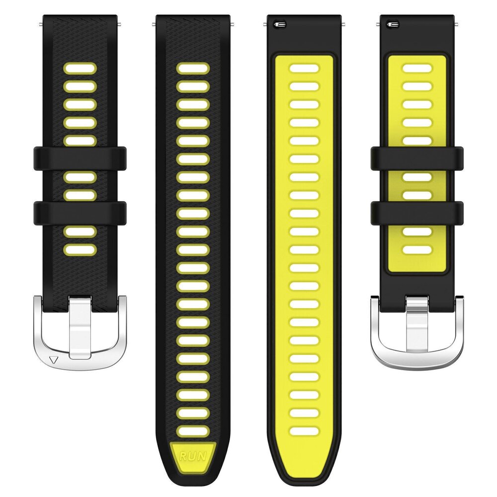 Bracelet sport á boucle Garmin Vivoactive 3 (noir/jaune