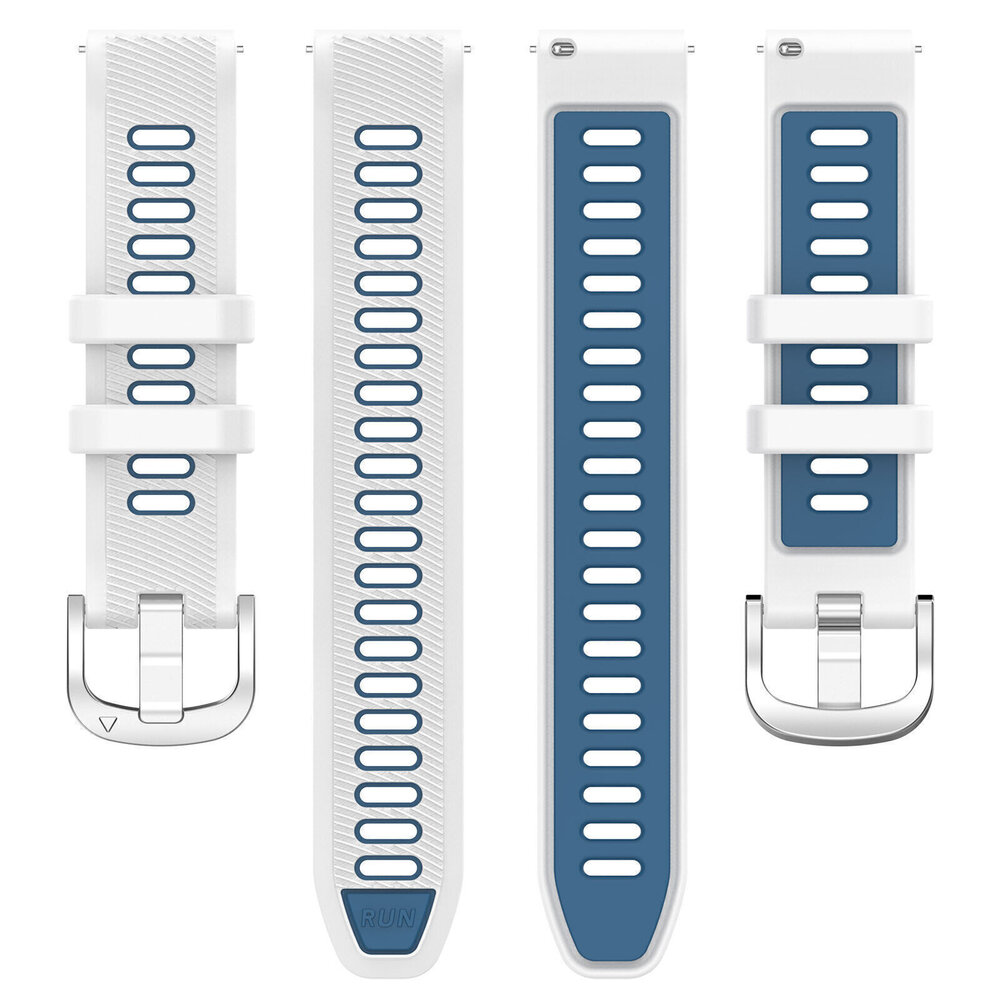 Bracelet sport á boucle Garmin Vivoactive 3 (blanc/bleu) 