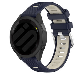 Strap-it Bracelet sport á boucle Garmin Vivoactive 5 (bleu fonce/beige)