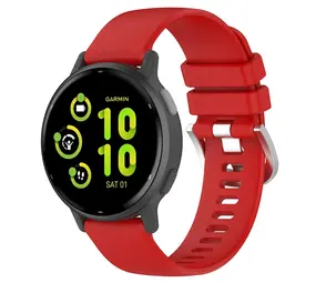 Strap-it Bracelet silicone classique Garmin Vivoactive 5 (rouge)