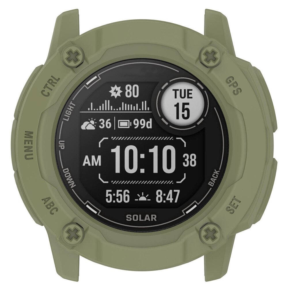 Strap-it Strap-it Coque robuste Garmin Instinct 2x (vert olive)