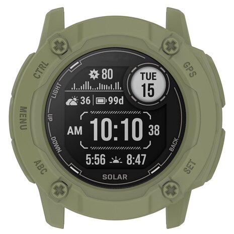 Strap-it Strap-it Coque robuste Garmin Instinct 2x (vert olive)