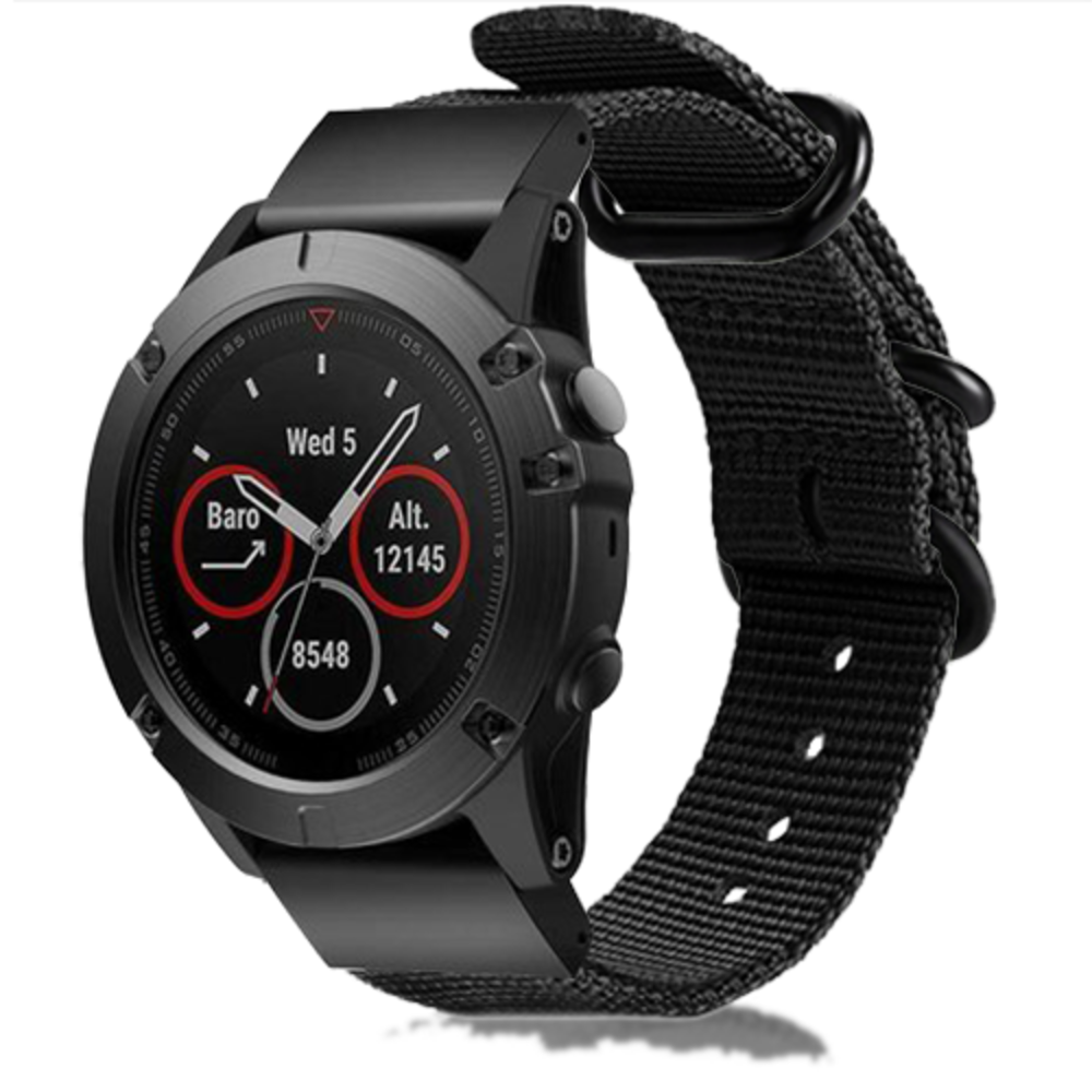Strap-it Strap-it Bracelet nylon á boucle Garmin Forerunner 935 (noir)