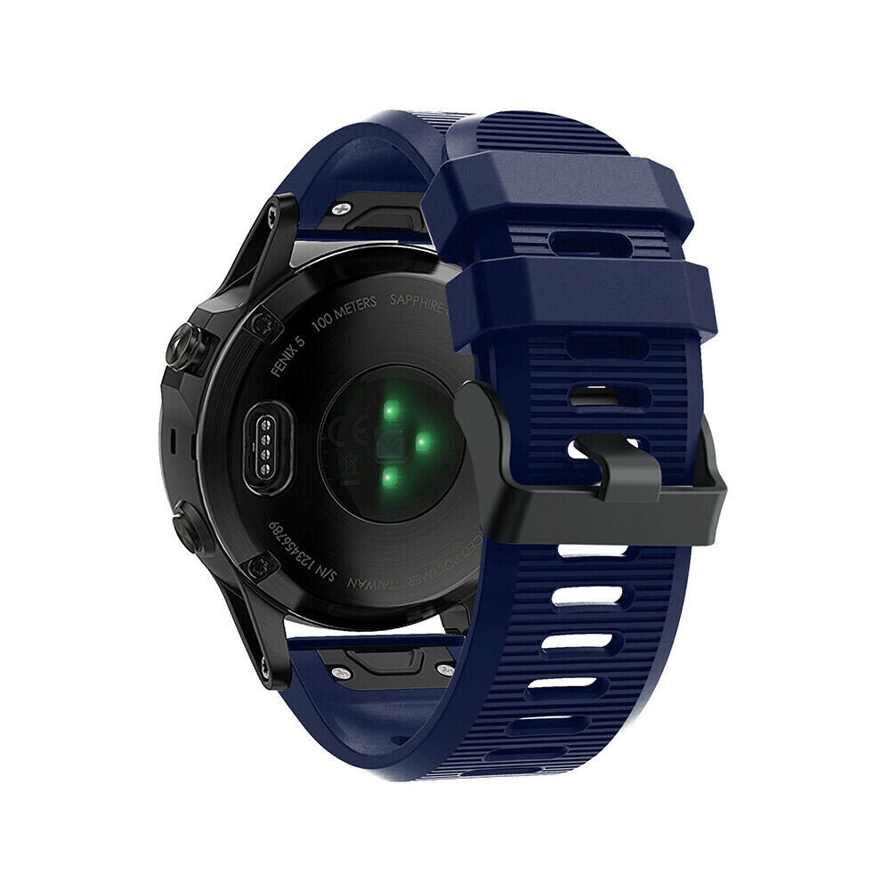 Bracelet silicone Garmin Fenix 3 bleu fonce Braceletsmartwatch.fr