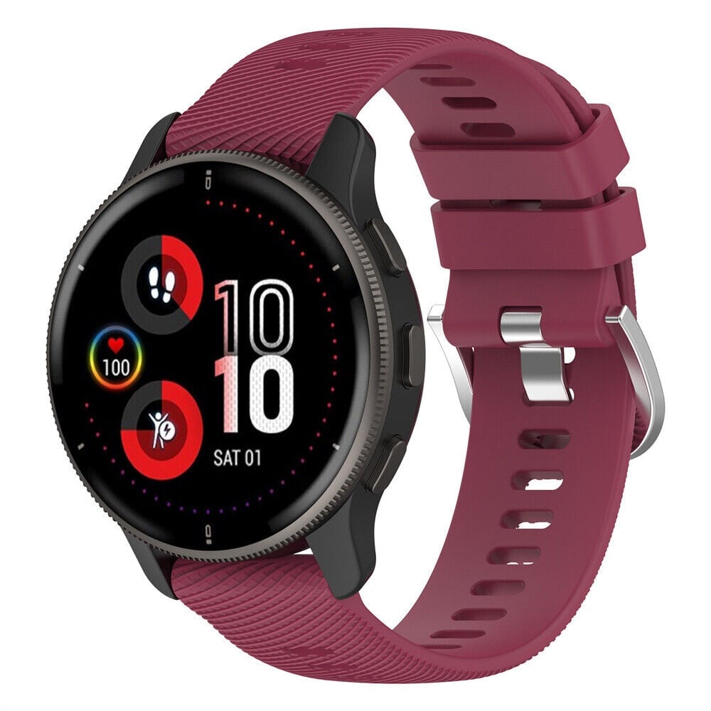 Bracelet silicone Garmin Venu 2 Plus (vin rouge) 