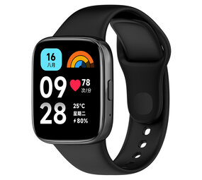 Strap-it Bracelet silicone Redmi Watch 3 Active / Lite (noir)