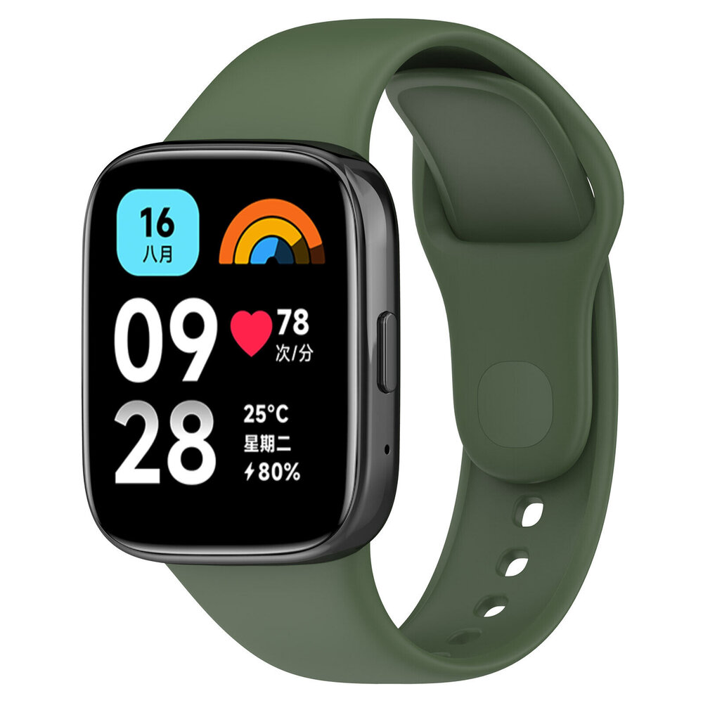Strap-it Strap-it Bracelet silicone Redmi Watch 3 Active / Lite (vert)