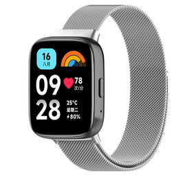 Strap-it Bracelet Milanais Redmi Watch 3 Active / Lite (argent)