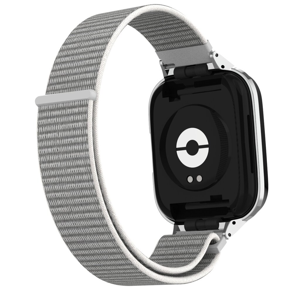 Strap-it Strap-it Bracelet nylon Redmi Watch 3 Active / Lite (blanc-gris)