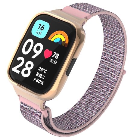 Strap-it Strap-it Bracelet nylon Redmi Watch 3 Active / Lite (rose)