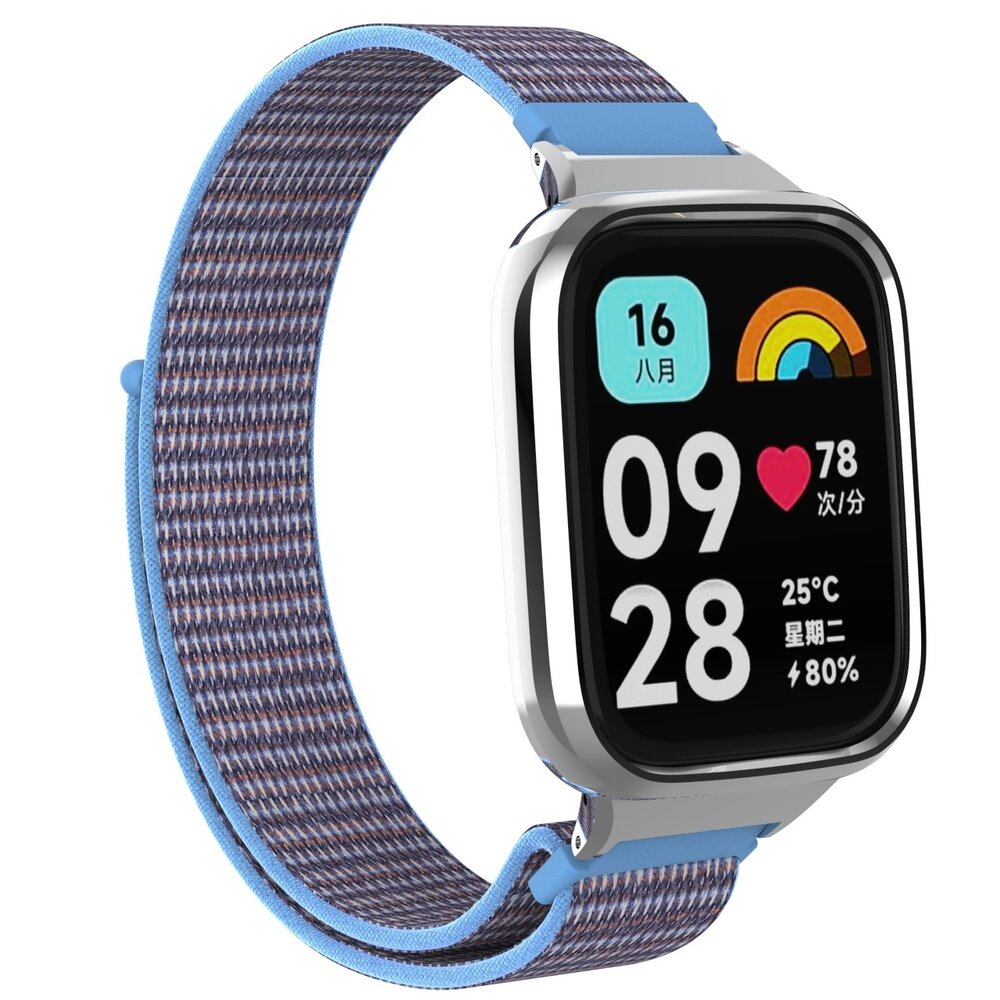 Strap-it Strap-it Bracelet nylon Redmi Watch 3 Active / Lite (bleu melange)