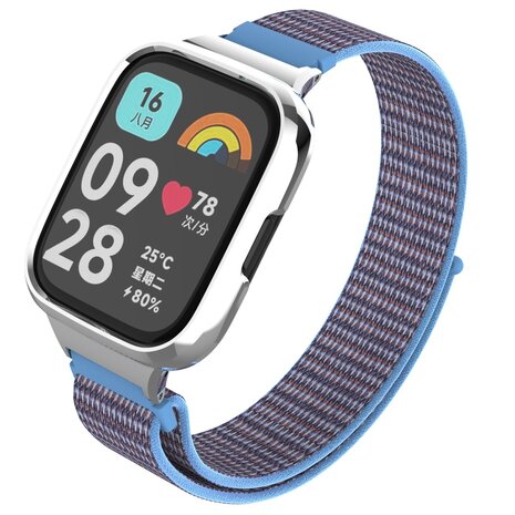 Strap-it Strap-it Bracelet nylon Redmi Watch 3 Active / Lite (bleu melange)