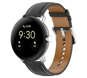 Strap-it Bracelet cuir Google Pixel Watch 1/2 (noir)