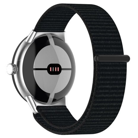 Strap-it Strap-it Bracelet nylon Google Pixel Watch 1/2 nylon (noir)