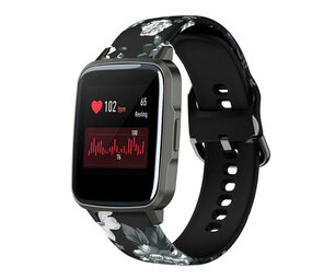 Strap-it Bracelet ID205L Grey Flower