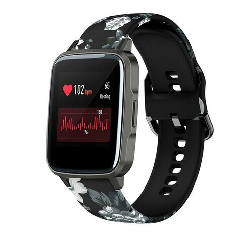 Strap-it Strap-it Bracelet ID205L Grey Flower